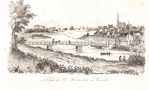 Vue de Saint-Hyacinthe vers 1825